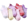 thumbnail image 4 of 6 Pcs Bas pour Enfants avec Bonne Élasticité Confortables à Porter Style Simple Bonne Fabrication Chaussettes Croisées Fille 10-12, 4 of 6