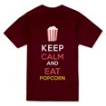 thumbnail image 1 of Keep Calm and Eat Popcorn Men's Cardinal Red T-shirt, 1 of 1