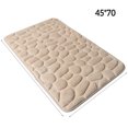 thumbnail image 2 of ZheElen Embossed Bath Mat Quick-Drying Solid Color Shower Absorbent Bathroom Rug Large Kitchen Washroom Door Bathmat Kids Safety Khaki 45x70cm, 2 of 5