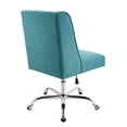 thumbnail image 3 of Linon Draper Upholstered Swivel Office Chair in Mermaid Blue, 3 of 14