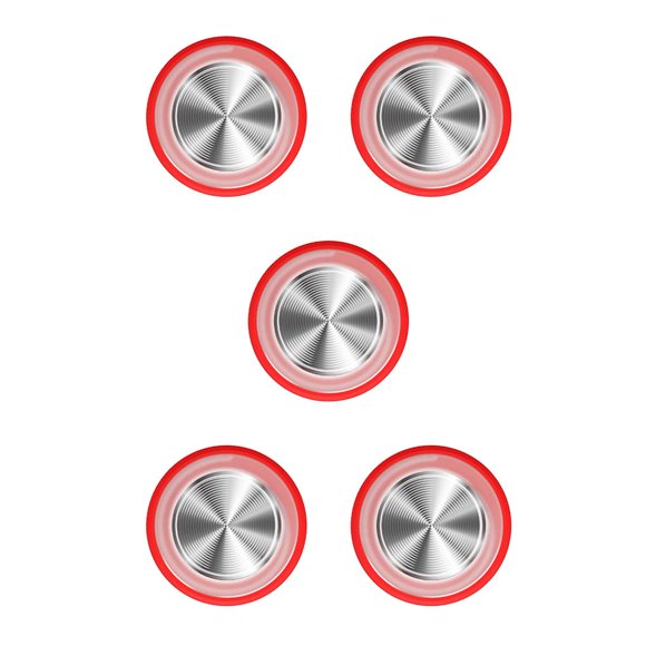Ruiboury Mobile Phone Game Joystick Practical Screen Sucker Rocker Gamepad Button Controller Assist Joypad Gaming Supplies Red 5Set