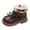 style-03 Brown, variant on Gubotare Toddler Fall Boots Kids Hiking Outdoor Waterproof Lace-up Comfort Urban Styled Boots Size 9.5 (Beige,Toddler 9.5)