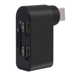 4-in-1 Rotating USB Hub Multi Functional Card Reader Splitter One To Three Port Extension USB HUB