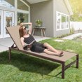 thumbnail image 2 of Gymax Aluminum Patio Chaise Lounge Outdoor Adjustable Lounge Chair W/ 6-Position Backrest, 2 of 9