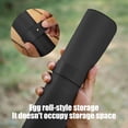 thumbnail image 4 of Waterproof Polyurethane Leather Camping Table Mat | Oil-Resistant Picnic Dining Cloth | Rollable & Foldable for Outdoor Use | 45.28x21.6 Inch | Black or Brown, 4 of 6