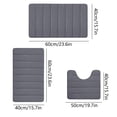 thumbnail image 3 of Meitianfacai Ultra Soft Memory Foam Bath Mat Set, Bathroom Rugs for 3 Pieces, Toilet Mats, Cozy, Water Absorption, Non-Slip, Thick, Machine Washable, Quick Drying, 3 of 8