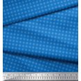 thumbnail image 3 of Soimoi Blue polyester Crepe Fabric Snow Flakes Floral Print Fabric by the Yard 52 Inch Wide, 3 of 3