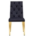 thumbnail image 3 of Canadian Roma Black Dining Chair Golden Legs(Set of 2), 3 of 3