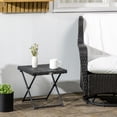 thumbnail image 2 of Outsunny Folding Rattan Coffee Table Patio Wicker Side Table, Black, 2 of 10