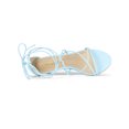 thumbnail image 4 of BLISSFUL STEP Sandales à Lacets à Brides à Talon Kitten pour Femmes pour la Rentrée Bleu Ciel 10, 4 of 7