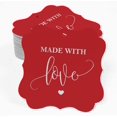thumbnail image 2 of Inkdotpot Real Silver Foil Made With Love Wedding Tags Favor Bracket Shape Hang Pack Of 50 Paper Tags, 2 of 7
