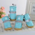 thumbnail image 4 of PENGXIANG Soldes 4Pcs/Set Hiver Chien Chaussures pour Petits Chiens Résistant à l'Usure Chiot Animaux de Compagnie Chaussures Réfléchissant Chien Bottes de Neige Chihuahua Yorkie Teddy Chaussures, 4 of 6