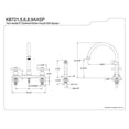 thumbnail image 2 of Kingston Brass Vintage Double Handle Goose Neck Kitchen Faucet with Sprayer, 2 of 2