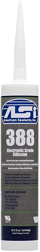 ASI 388 Clear Electronic Grade Silicone - 10.2 oz Squeeze Tube
