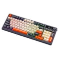 thumbnail image 3 of Bunblic Russian Mechanical Gaming Keyboard PBT Keycaps 38.5x14.5cm Wireless Keyboard black orange, 3 of 8