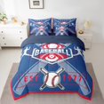 thumbnail image 2 of YST Ensemble de Douillette Simple 7 Pcs, Ensemble de Lit Réversible Baseball Simple, Ensemble de Literie Simple pour Adolescent Garçon avec Douillette Joueur de Baseball, Drap Plat, Drap-Housse, Taies d'Oreiller, Couvre-Oreillers, Toronto, 2 of 5
