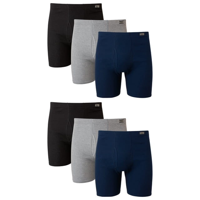 Hanes mens Tagless Comfortsoft Waistband - Multiple Packs Available Boxer Briefs, 6 Pack Assorted, 3X-Large US