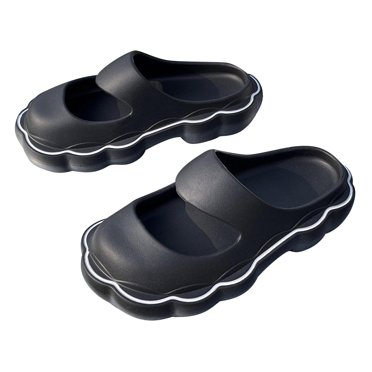 Sandales à Enfiler d'Été pour Femmes, Sabots Mules à Plateforme Souple, Confortables, Bout Fermé, Chaussures de Marche à Enfiler, Intérieur/extérieur, Eau, Plage, Pantoufles de Robe