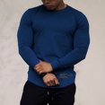 thumbnail image 2 of Pompotops T-shirt à Manches Longues en Coton Extensible pour Hommes Automne Sports Course Grande Taille en Solde, 2 of 8