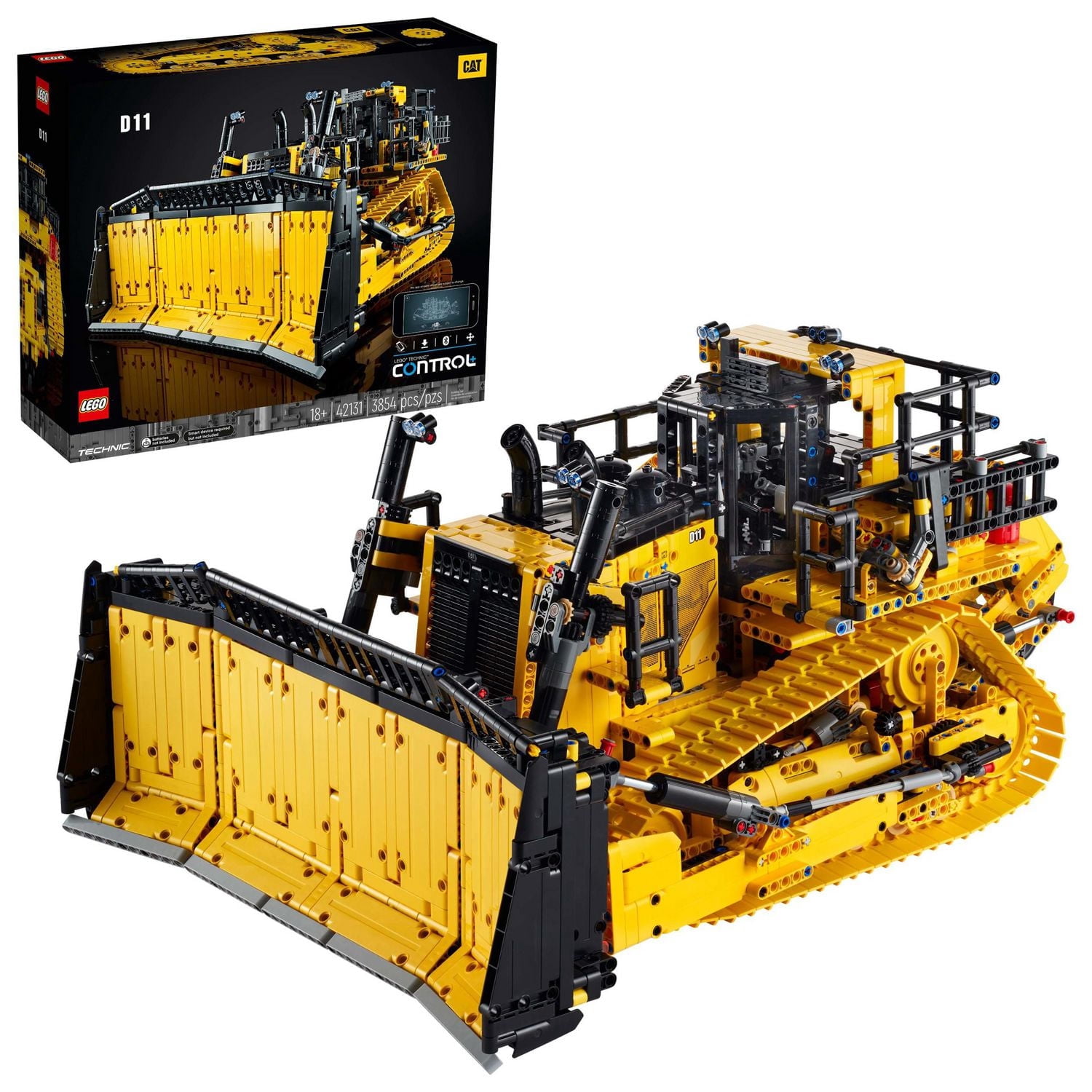 LEGO Technic App-Controlled Cat D11 Bulldozer 42131 Toy Building Kit (3,854 Pieces)