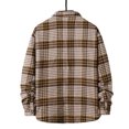 thumbnail image 4 of Meichang Men's Flannel Shirts Plus Size Plaid Outerwear Fall Button Down Shirt Jacket Regular Fit Long Sleeve Cardigan Jacket, 4 of 5