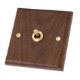 thumbnail image 4 of Antique Decoration Toggle Switch Retro Single Toggle Switch 250V with Hand Made Wood Walnut Wall Panel, 4 of 14