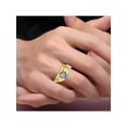 thumbnail image 2 of RYLOS Mens Rings 14K Yellow Gold Classic Design 7X5MM Oval Gemstone & Diamond  Blue Topaz December Birthstone Ring Size 13, 2 of 7