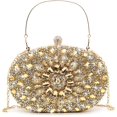 thumbnail image 2 of Sac Pochette de Soirée en Strass pour Femmes, Pochette de Mariée avec Diamants, Sacs à Main pour Mariage, Bal, Cocktail, Fête, 2 of 7