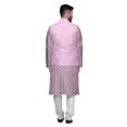thumbnail image 3 of Atasi Ensemble Kurta Pyjama Ethnique Classique à Manches Longues Imprimé pour Hommes Tenue Décontractée, 3 of 5