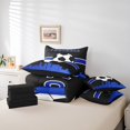 thumbnail image 4 of YST Football Bedding Comforter Set Sports Theme Black Navy Blue Polyester Comforter & Duvet Type, Twin (7 Count), 4 of 4