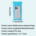 thumbnail image 4 of Tumotour Phone Pouch Touchscreen Friendly Phone Case Swimming Bag Water Accessory Drifting Gear Storage Pouch Waterproo, 4 of 8