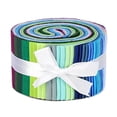 thumbnail image 2 of 36 Pieces Jelly Fabric Roll 5 Inch Roll Up Fabric Quilting Strips Printed Craft Fabric Bundle Precut Patch with Assorted Patterns , Pure Color 25X100cm, 2 of 8