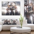 thumbnail image 1 of American Footballer in Action - Sport Canvas Art Print, 1 of 3