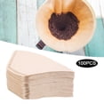 thumbnail image 2 of Fan-Shaped Wood Pulp Material Safe Filter Paper, Coffee Filters, For Coffee Cups Flat Bottom Filter Cups, 2 of 8