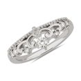 thumbnail image 1 of 0,15 Ct P.t. Forme Ronde Diamond Naturel Dernier Design Alliance Éternité pour Femmes en Or Blanc Massif 18K Taille 8, 1 of 7