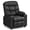 Black, variant on Costway Kids Youth Recliner Chair PU Leather w/Cup Holders & Side Pockets Brown