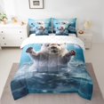 thumbnail image 2 of YST Ensemble de Literie 7 Pcs Dessin Animé Otter, Taille Complète, Polyester, 2 of 5
