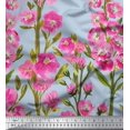 thumbnail image 3 of oneOone Cotton Poplin Fabric Leaves & Pink Floral Panel Decor Fabric Printed BTY 56 Inch Wide, 3 of 3