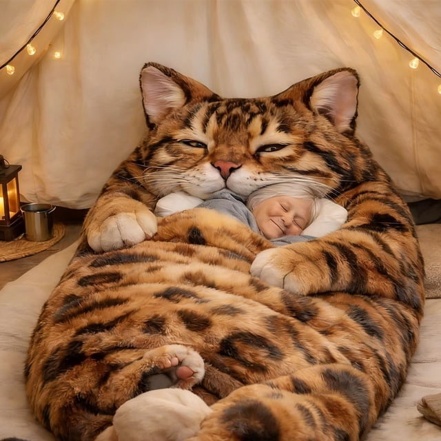 EGNMCR Adorable Cats Envelopes Sleeping Bag Sleeping Blanket