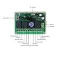 thumbnail image 2 of Riwcyla DC 4CH Channel 433Mhz Wireless RF Switch Long Switch DC12V RF Relay Module Toggle Switch 1527 Chip Smart Home Automation (1 & 1 ), 2 of 6