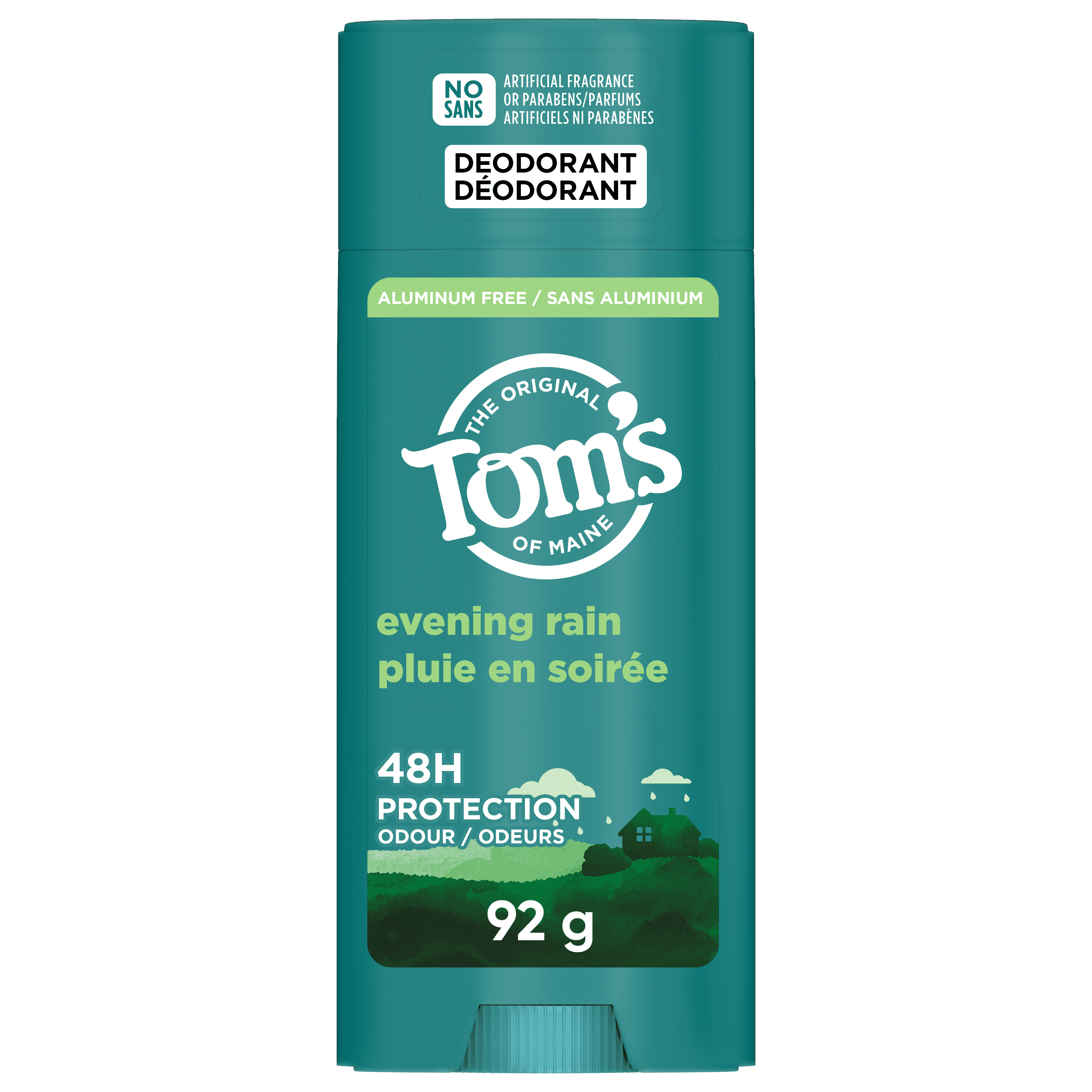 Tom’s of Maine Evening Rain Natural Deodorant for Men, Aluminum Free, 92 g