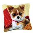 thumbnail image 4 of DIY Latch Hook Rug Making Crafts for Kids/Adults 17 inch X 17 inch Bell Dog, 4 of 9