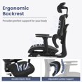 thumbnail image 3 of EDTara Ergonomic Mesh Office Chair with Adjustable 3D Armrests, High Back Desk Computer Chair with Retractable Footrest Wheels – Comfortable Swivel Task Chair for Office & Home(Black), 3 of 7