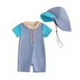 thumbnail image 1 of MIASHUI Boys UPF 50+ Sun Protective Swimwear Rash Guard Suit With For Toddler Beach And Pool Summer Water Activities Blue,6-12 Months, 1 of 3