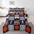 thumbnail image 2 of Erosebridal Ball Sports Bedding Full Comforter Set, Cartoon Basketball Down Comforter, Patchwork Decor, Reversible 3-Piece, 2 of 7