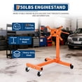 thumbnail image 2 of BeesClover Heavy Duty Engine Stand for Auto Repair – Rotating Motor Hoist Dolly with Folding Steel Frame, 4 Adjustable Arms, 2 of 7