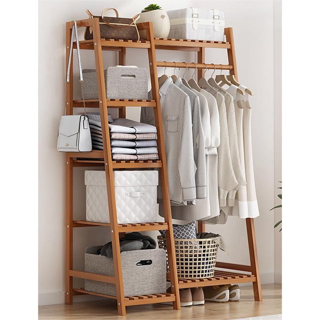 CC005 - Storage Clothing Rack-Red Wood(80cm)