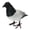 2 Gris Debout, variante sur 1 Pce Décoration Artisanale d'Oiseau Artificiel Mignon, Blanc Volant