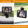 thumbnail image 2 of yeacher 5-Inch HD Car Baby Monitor with 1080P Resolution, Night Vision, and Adjustable Angle, IP68 Waterproof, Black, 2 of 6