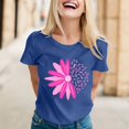 thumbnail image 2 of TSADFHJI Camisoles pour Femmes Courtes T-Shirt Imprimé à Manches Courtes Col Rond Haut Blouse TTTTG Bleu Marine, 2 of 5